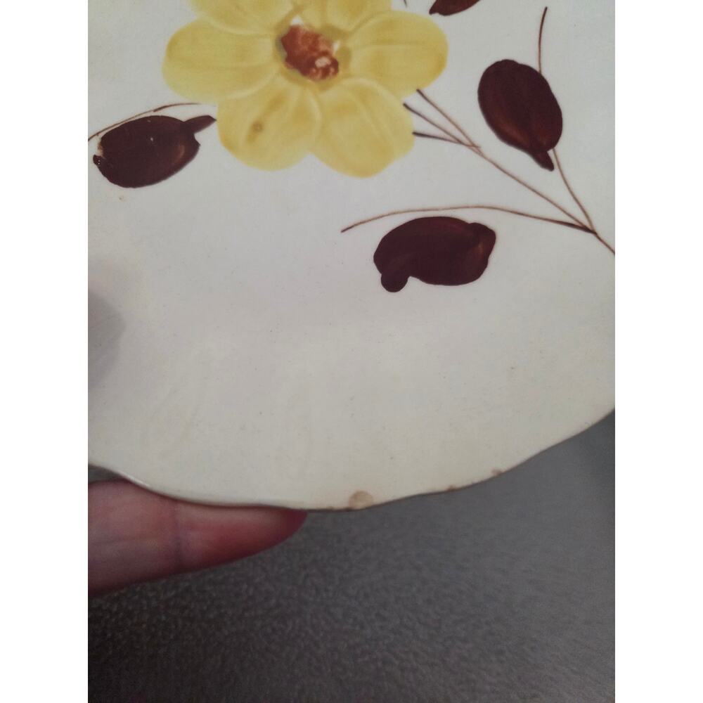 Vtg Blue Ridge Southern Pottery Yellow Flower Ruffle Ripple Edge Cottage Core - Picture 4 of 6